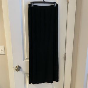 Slinky black maxi skirt